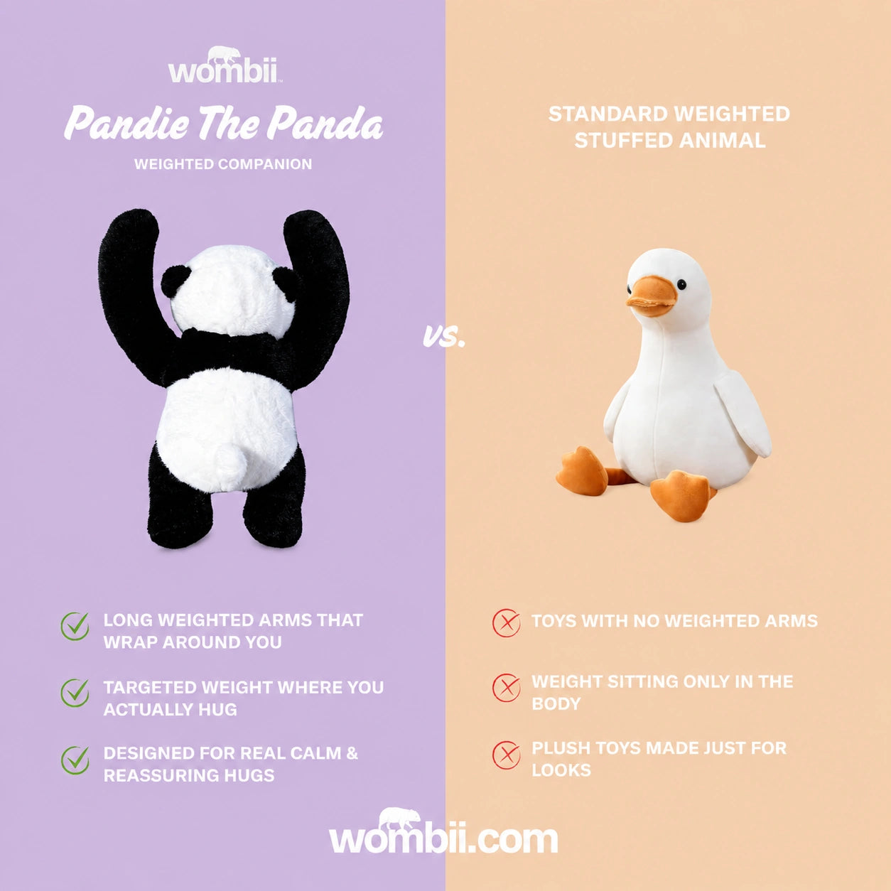 Pandie The Panda Weighted Stuffed Animal